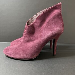 Whimsgoth Victorian Vince Camuto Misten Cone‎ Heel Booties Size 9.5 Purple New